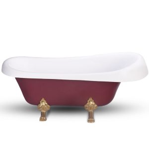 Bồn tắm Acrylic Chaise Xi Lanh Bồn tắm Đứng Độc Lập Khách Sạn Kỹ Thuật Cổ Điển Retro Bồn tắm Bán Buôn 6001