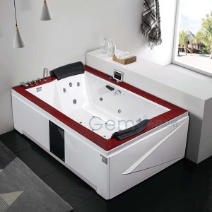 Bồn tắm acrylic gia đình mặt đối mặt Bồn tắm đôi massage thủy lực Bồn tắm khách sạn căn hộ Bồn tắm kỹ thuật bán buôn - Hình 2