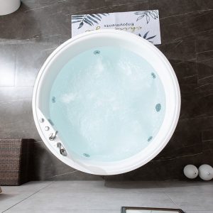 Bồn tắm Aoluojia Bồn tắm tròn căn hộ nhỏ acrylic đôi nhà độc lập internet khách sạn nổi tiếng Bồn tắm massage người lớn - Hình 3