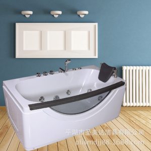 Bồn tắm Bể sục gia đình hình chữ nhật Bồn tắm đơn acrylic độc lập hiện đại lướt sóng Bồn tắm thủy tinh 150 * 85 - Hình 3