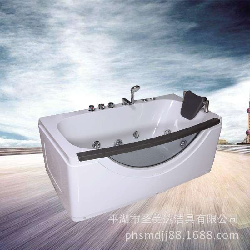 Bồn tắm Bể sục gia đình hình chữ nhật Bồn tắm đơn acrylic độc lập hiện đại lướt sóng Bồn tắm thủy tinh 150 * 85 - Hình 4 Bồn tắm Bể sục gia đình hình chữ nhật Bồn tắm đơn acrylic độc lập hiện đại lướt sóng Bồn tắm thủy tinh 150 * 85 - Hình 4