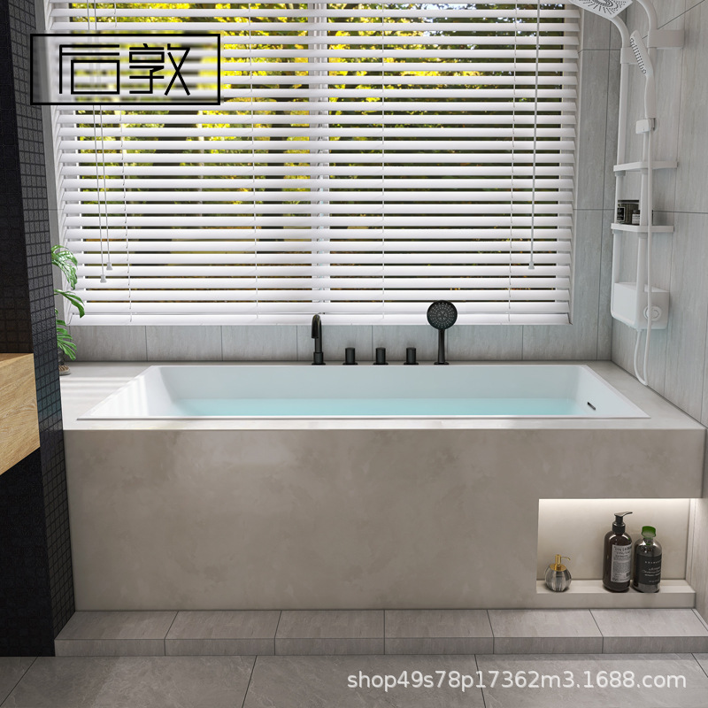 Bồn tắm Căn hộ nhỏ nhúng cạnh mỏng thiết kế khách sạn homestay kỹ thuật Bồn tắm cách nhiệt lưới vuông Bồn tắm màu đỏ 1-1,7 mét - Hình 2 Bồn tắm Căn hộ nhỏ nhúng cạnh mỏng thiết kế khách sạn homestay kỹ thuật Bồn tắm cách nhiệt lưới vuông Bồn tắm màu đỏ 1-1,7 mét - Hình 2