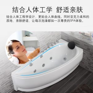 Bồn tắm Jingying Thiết Bị Vệ Sinh Acrylic Bồn tắm Người Lớn gia đình gia đình Nhỏ Tiết Kiệm Không Gian Lướt Massage 1.3M-1.7M - Hình 3