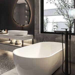 Bồn tắm khách sạn homestay tinh khiết acrylic Bồn tắm độc lập nhà vệ sinh Bồn tắm Bồn tắm màu sắc Bồn tắm có thể được - Hình 2