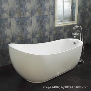 Bồn tắm một mảnh liền mạch độc lập chất lượng cao acrylic nhà dành cho người lớn Bồn tắm Bồn tắm 1,5-1,8 mét - Hình 2