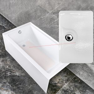 Bồn tắm Phật Sơn Feihuang Nhà sản xuất thiết bị vệ sinh Bán buôn xi lanh đơn acrylic Khách sạn Kỹ thuật gia dụng Bồn tắm nhúng cạnh nước cao - Hình 3