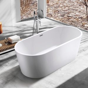 Bồn tắm Sannora phòng tắm căn hộ nhỏ Bồn tắm khách sạn homestay kỹ thuật đôi cạnh mỏng Bồn tắm acrylic hình bầu dục