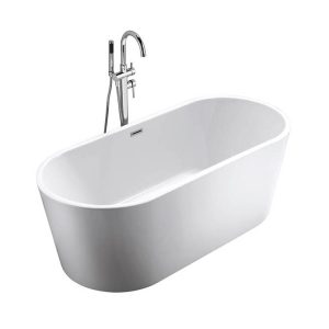 Bồn tắm Sannora phòng tắm căn hộ nhỏ Bồn tắm khách sạn homestay kỹ thuật đôi cạnh mỏng Bồn tắm acrylic hình bầu dục - Hình 4