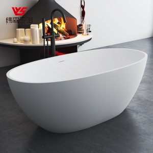 Bồn tắm Xưởng sản xuất Bồn tắm đá nhân tạo gia đình trực tiếp cung cấp Bồn tắm đá đẹp hình bầu dục cho các công trình khách sạn, homestay - Hình 2