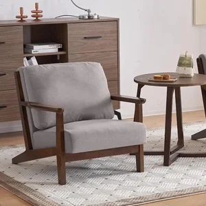 Chân Gỗ Phòng Khách Hiện Đại Ghế Tay Dự Tiệc Bắc Âu Thời Trang Ghế Phòng Khách Đệm Công Thái Sillones Đồ Trang Trí Nhà Cửa - Hình 3