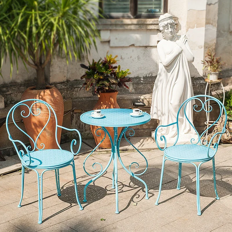 Châu Âu Retro Sắt Bộ Bàn Ghế Sân Vườn Ngoài Trời Sân Vườn Ban Công Bộ Bàn Ghế Cafe Bàn Ăn - Hình 2 Châu Âu Retro Sắt Bộ Bàn Ghế Sân Vườn Ngoài Trời Sân Vườn Ban Công Bộ Bàn Ghế Cafe Bàn Ăn - Hình 2