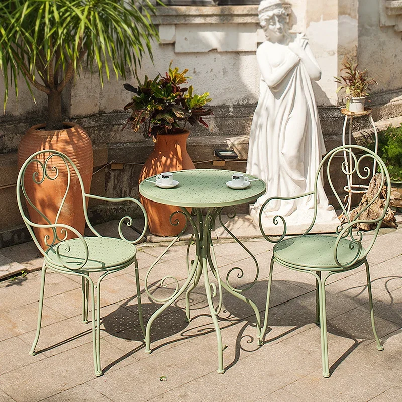 Châu Âu Retro Sắt Bộ Bàn Ghế Sân Vườn Ngoài Trời Sân Vườn Ban Công Bộ Bàn Ghế Cafe Bàn Ăn - Hình 3 Châu Âu Retro Sắt Bộ Bàn Ghế Sân Vườn Ngoài Trời Sân Vườn Ban Công Bộ Bàn Ghế Cafe Bàn Ăn - Hình 3