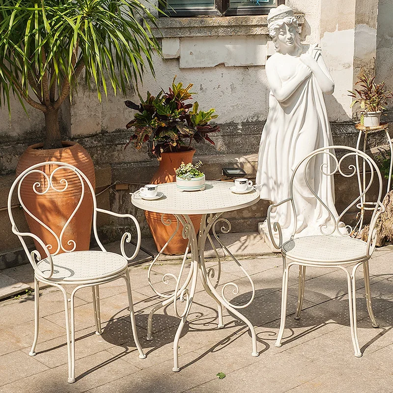 Châu Âu Retro Sắt Bộ Bàn Ghế Sân Vườn Ngoài Trời Sân Vườn Ban Công Bộ Bàn Ghế Cafe Bàn Ăn - Hình 4 Châu Âu Retro Sắt Bộ Bàn Ghế Sân Vườn Ngoài Trời Sân Vườn Ban Công Bộ Bàn Ghế Cafe Bàn Ăn - Hình 4