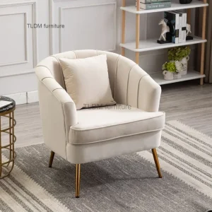 Châu Âu Vải Ghế Phòng Khách Tối Giản Nội Thất Phòng Khách Nhung Hiện Đại Ghế Sofa Đơn Sang Trọng Đệm Mềm Mại Ghế