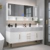 Chậu rửa đôi bảng đá phòng tắm tủ bàn trang điểm phòng tắm hiện đại tủ gương chậu rửa