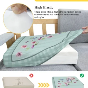 Cốc Hoa Bắn Tung Toé Lưới Sofa Đệm Có Cho Ghế Sofa Phòng Khách Ghế Co Giãn Ghế Bọc Bảo Vệ Nội Thất - Hình 4