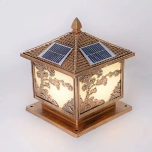 Cột hàng rào năng lượng mặt trời Đèn sân vườn cổng cột cửa bến tàu tường trên cao Đèn ngoài trời chống nước chiếu sáng gia đình biệt thự - Hình 2