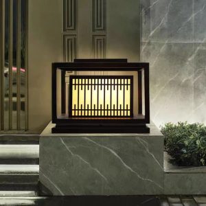 Cột trụ Đèn sân vườn ngoài trời chống thấm nước Đèn cột biệt thự phong cách Trung Hoa sân vườn ngoài trời vuông chiếu sáng cảnh quan chiếu sáng Đèn pha - Hình 2