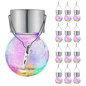 Crack bóng Đèn chùm năng lượng mặt trời bóng thủy tinh Đèn chùm năng lượng mặt trời ebay wish nguồn nhà máy - Hình 2