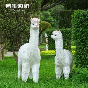 Dạ Quang Động Vật Đèn Mô Phỏng Alpaca Đèn Sân Vườn Ngoài Trời Chiếu Sáng Cảnh Quan Đèn Trang Trí Sân Vườn Biệt Thự Trang Trí Điêu Khắc Đèn - Hình 2
