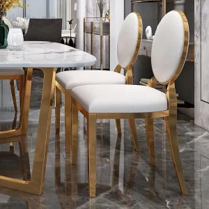 Da Vanity Ghế Phòng Khách Ăn Thiết Kế Kim Loại Ghế Phòng Khách Sang Trọng Hiện Đại Woonkamer Stoelen Nội Thất Gia Đình WK50LC - Hình 2