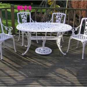 Đảm bảo thương mại Bàn ghế sân vườn ngoài trời bằng gang đúc - Hình 2