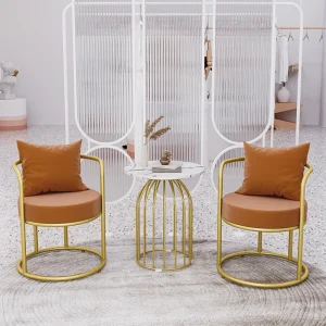 Dễ Thương Trang Điểm Vệ Sinh Cá Nhân Ghế Bành Nền Tảng Ngoài Trời Phiên Tối Giản Vintage Ghế Kim Loại Stoelen Nội Thất Gia Đình SY50LC - Hình 2