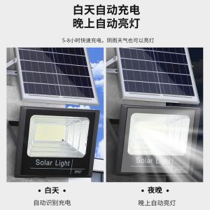 Đèn 2023 Năng Lượng Mặt Trời Mới Đèn Pha Ngoài Trời Đèn Sân Vườn Hộ Gia Đình Chống Thấm Nước Đèn LED Kỹ Thuật Chiếu Sáng - Hình 2