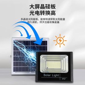 Đèn 2023 Năng Lượng Mặt Trời Mới Đèn Pha Ngoài Trời Đèn Sân Vườn Hộ Gia Đình Chống Thấm Nước Đèn LED Kỹ Thuật Chiếu Sáng - Hình 3