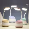 Đèn 3 Trong 1 Đèn Bàn Có Bút Giá Đỡ Điện Thoại Di Động Đèn LED Bảo Vệ Mắt Tiết Kiệm Năng Lượng Đèn Bàn Sạc USB đèn Đọc Sách