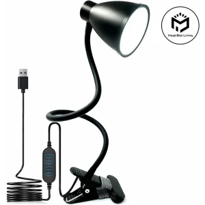 Đèn 38 Đèn Bàn LED 3 Chế Độ Màu 10 Độ Sáng Mờ Đèn Đọc Sách Hẹn Giờ Tắt Tự Động Để Bàn Linh Hoạt Cổ Ngỗng Kẹp Đèn Sách
