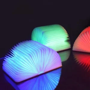 Đèn 3D Gấp Sáng Tạo Đèn Ngủ LED Màu RGB USB Sạc USB Đèn Sách Trang Trí Phòng Ngủ Để Bàn Đèn Bàn Cho Bé Brithday quà Tặng - Hình 3