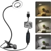 Đèn 48 Đèn LED Để Bàn Kẹp USB Đèn Sách Đầu Giường 360° Linh Hoạt Bảo Vệ Mắt Cổ Ngỗng Đọc Sách Độ Sáng Có Thể Điều Chỉnh 3 Cấp Độ