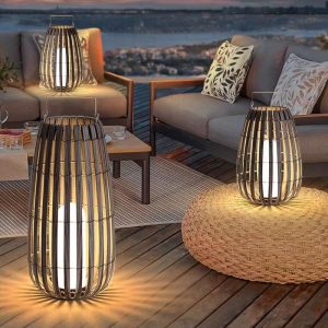 Đèn Ánh sáng ngoài trời năng lượng mặt trời ánh sáng sân vườn bố trí sân vườn Đèn sàn biệt thự bãi cỏ ánh sáng ngoài trời không thấm nước sân thượng không khí ánh sáng - Hình 2