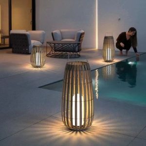 Đèn Ánh sáng ngoài trời năng lượng mặt trời ánh sáng sân vườn bố trí sân vườn Đèn sàn biệt thự bãi cỏ ánh sáng ngoài trời không thấm nước sân thượng không khí ánh sáng - Hình 3