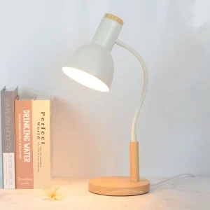 Đèn Bắc Âu Đèn Bàn Gỗ Học Tập Trẻ Em Cơ Bản Flexo LED Để Bàn Phòng Ngủ Đêm Thẩm Mỹ Trang Trí Phòng Đầu Giường Đọc Sách Đầu Giường