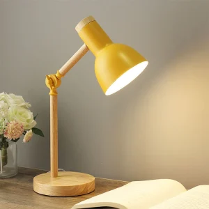 Đèn Bắc Âu Đèn Bàn Gỗ Sáng Tạo Nghệ Thuật Sắt LED Gấp Đơn Giản Bảo Vệ Mắt Đọc Sách Để Bàn Phòng Khách Phòng Ngủ Trang Trí Nhà - Hình 3