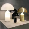 Đèn Bắc Âu Đèn Bàn LED Sắt Nấm Vàng Đen Trang Trí Để Bàn Cho Phòng Ngủ Phòng Khách Phòng Ăn Nghiên Cứu Đèn Lustre