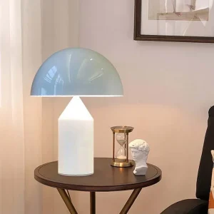 Đèn Bắc Âu Đèn Bàn LED Sắt Nấm Vàng Đen Trang Trí Để Bàn Cho Phòng Ngủ Phòng Khách Phòng Ăn Nghiên Cứu Đèn Lustre - Hình 2
