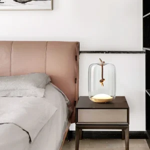 Đèn Bắc Âu Hiện Đại Đèn LED Để Bàn Phòng Khách Phòng Ngủ Đèn Bàn Học Deco Nhà Đèn Ngủ Thiết Kế Chụp Đèn Thủy Tinh Để Bàn - Hình 4
