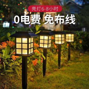 Đèn Bãi Cỏ Năng Lượng Mặt Trời Đèn Trang Trí Sân Vườn Cắm Đèn Phong Cảnh Led Chống Nước Ngoài Trời Nhiều Màu Sắc Sân Vườn Đèn Đường Nhỏ Đèn Ngủ - Hình 2
