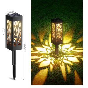Đèn bãi cỏ năng lượng mặt trời rỗng lá Đèn bãi cỏ năng lượng mặt trời rỗng Đèn cắm đất cung cấp nhà máy Xuất khẩu
