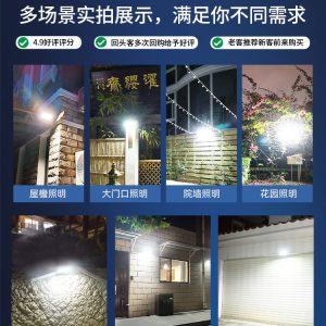 Đèn Bán Buôn 2023 Năng Lượng Mặt Trời Mới Sân Vườn Ngoài Trời Đèn Chiếu Sáng Gia Đình Cơ Thể Con Người Cảm Ứng Treo Đèn Ban Công Tường Ngoài Trời - Hình 2