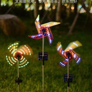 Đèn Bán buôn cối xay gió năng lượng mặt trời Đèn Symphony phong cảnh sân vườn không khí Đèn đa chế độ công tắc thông minh cắm đất Đèn bãi cỏ Đèn - Hình 2