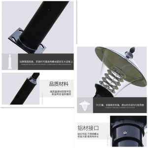 Đèn Bán buôn Đèn sân vườn 3 mét 4 mét không thấm nước cộng đồng Đèn led cảnh quan Đèn đường biệt thự ngoài trời Đèn cực cao năng lượng mặt trời hộ gia đình