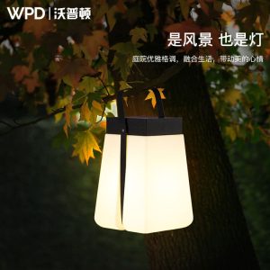 Đèn Bán buôn năng lượng mặt trời ánh sáng ngoài trời gió Đèn bãi cỏ không thấm nước Đèn vườn Đèn xách tay Đèn biệt thự sân thượng bố trí sân vườn bữa ăn - Hình 2
