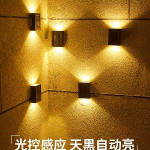 Đèn Bán Buôn Năng Lượng Mặt Trời Đèn Cảnh Quan Ngoài Trời Sân Vườn Ngoài Trời Không Thấm Nước Khí Quyển Trang Trí Treo Tường Sân Thượng Tường Ngoài Ban Công Rửa - Hình 2