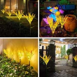 Đèn Bán buôn năng lượng mặt trời mới Đèn ngoài trời nhà tai lúa mì không thấm nước bố trí sân vườn sân thượng ban công phong cảnh