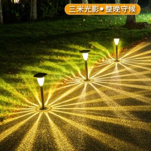 Đèn Bán buôn năng lượng mặt trời sân ngoài trời bãi cỏ plug-in Đèn nhà sân nhỏ vườn Đèn sàn trang trí khí quyển bố trí Đèn phong cảnh - Hình 4