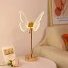 Đèn bàn Đèn bàn LED acrylic bướm vàng cổ điển Biệt thự khách sạn Nghệ thuật trang trí Đèn bàn LED Phòng khách Đèn ngủ LED đầu giường